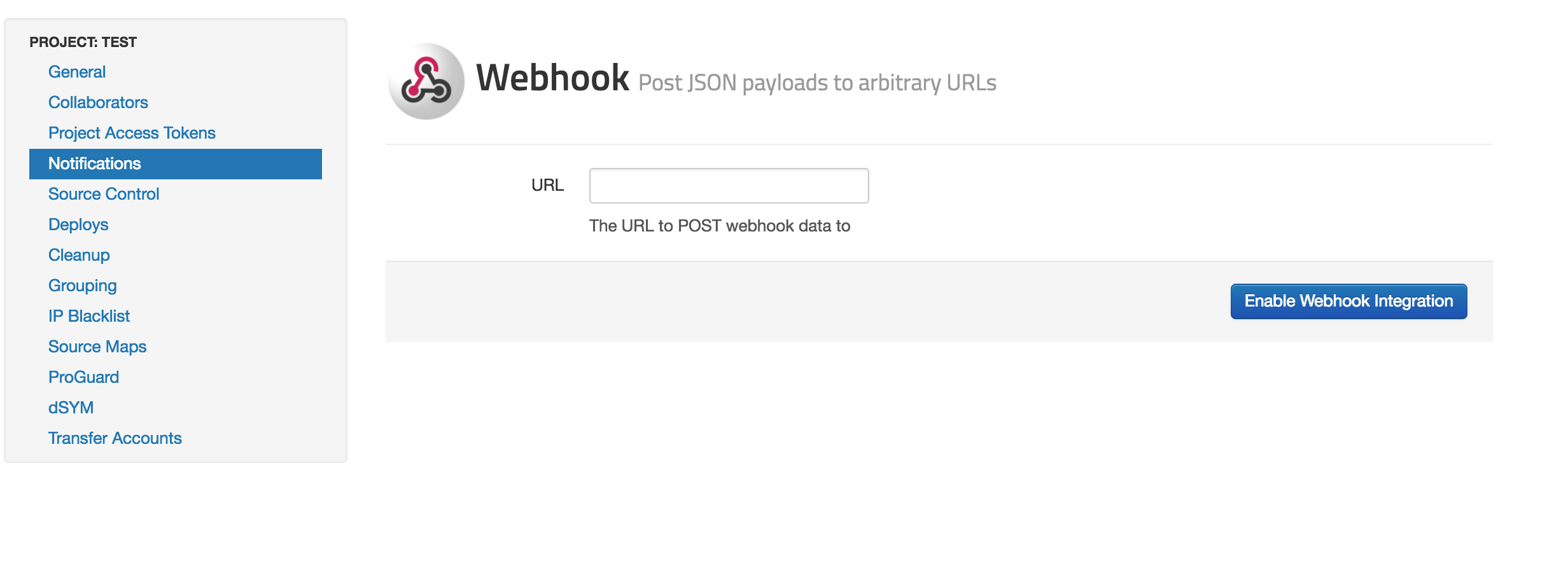 Rollbar webhook