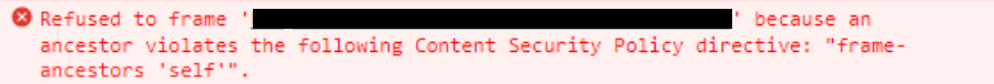 Console error