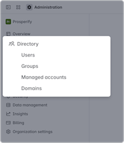 Directory page in Atlassian Administration. Directory is the second item in the primary navigation.