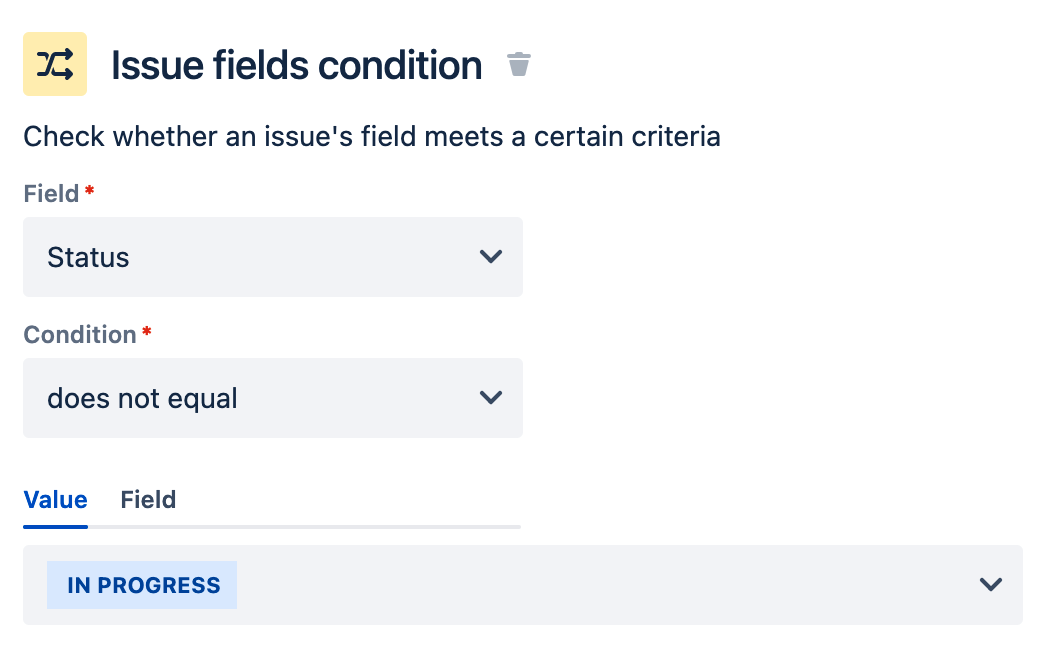 Issue fields condition
