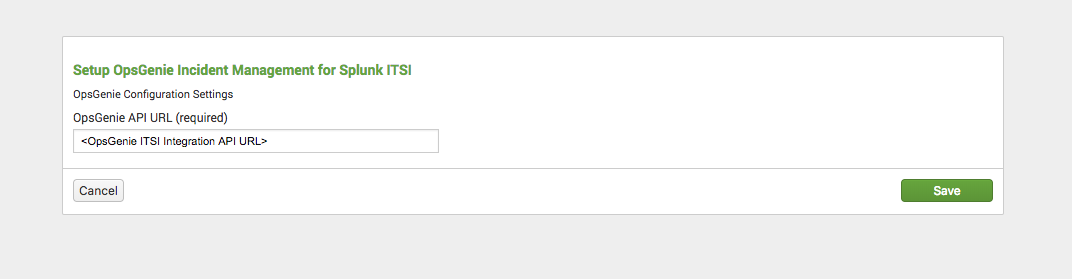 Splunk ITSI set up Opsgenie