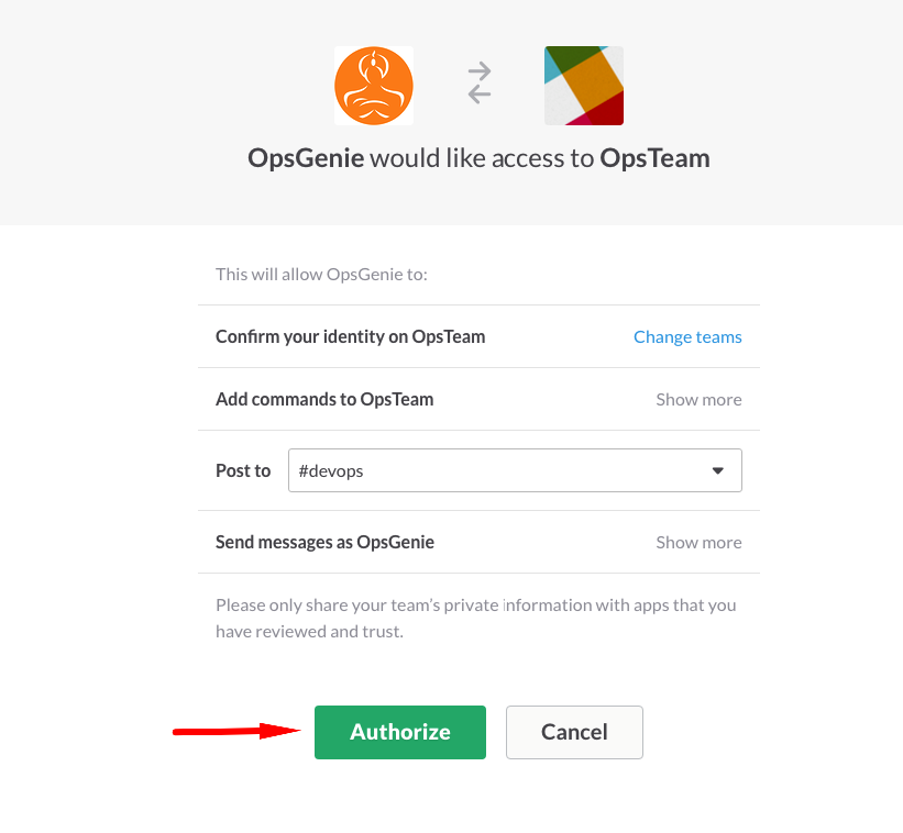 Authorize Slack app