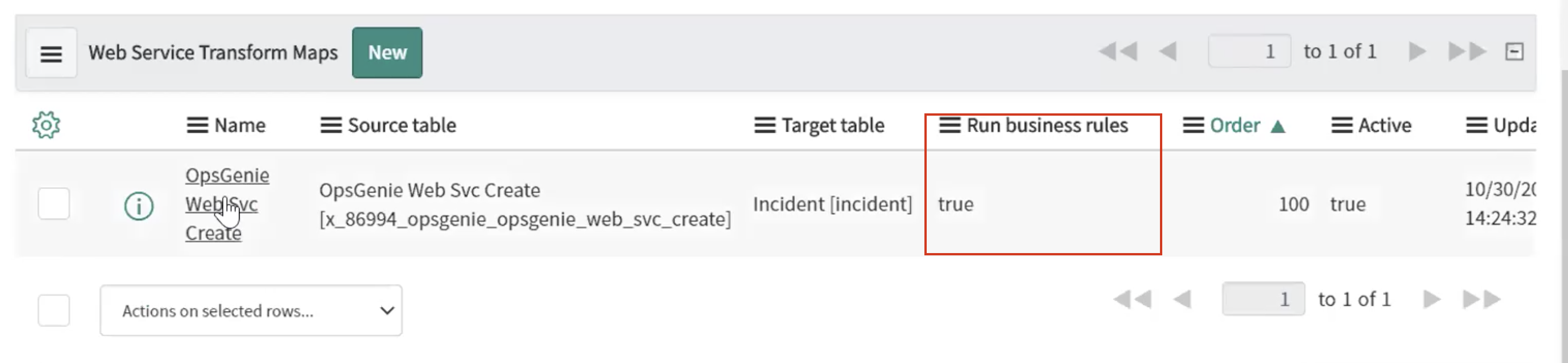 ServiceNow web service transform maps