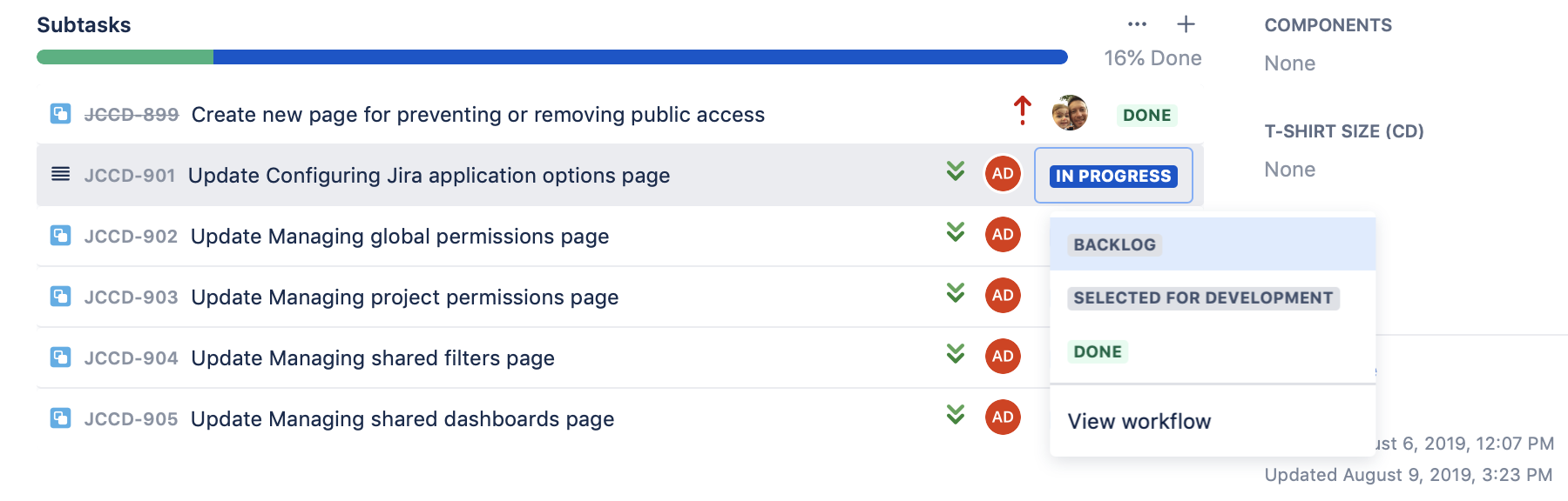 Transition an issue Jira Software Cloud Atlassian Support