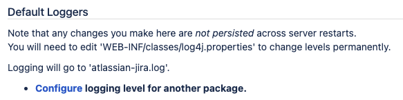 Default Logger Jira