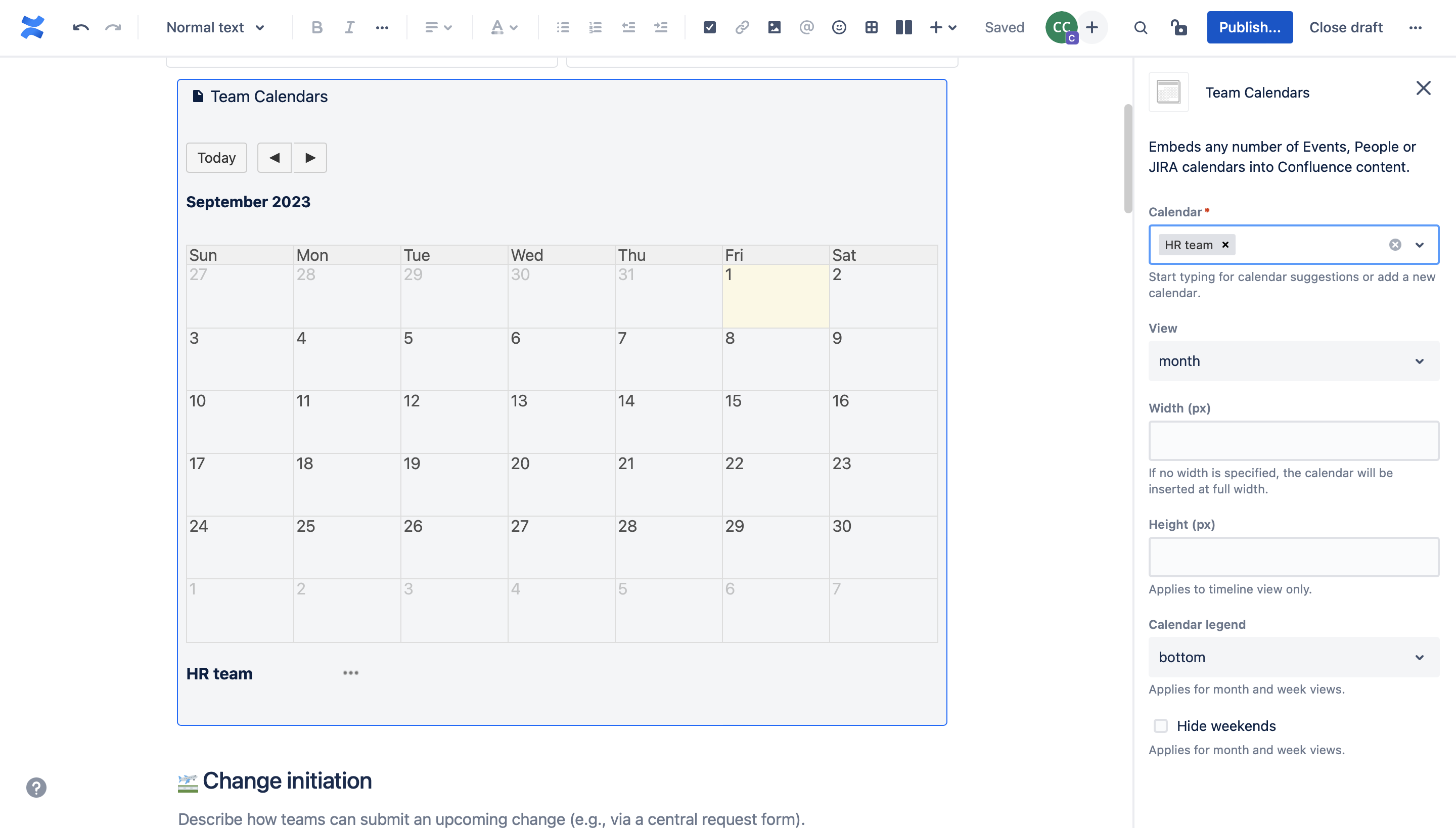 Embed calendars on Confluence pages Confluence Cloud Atlassian Support