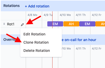 Clone rotation