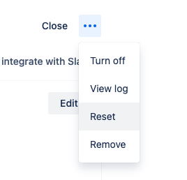 Slack 統合をリセットする