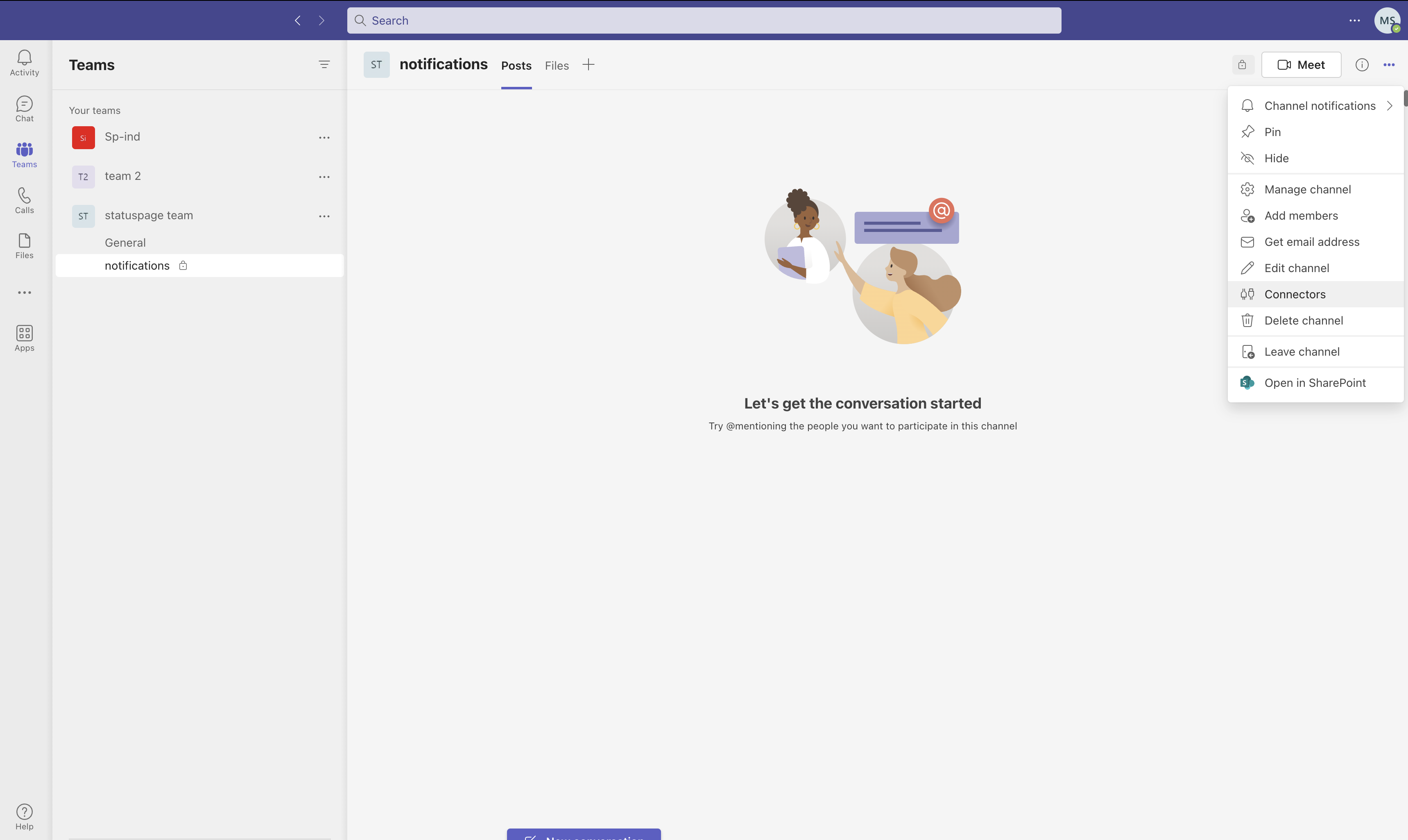 Set up Microsoft Teams integration Statuspage Atlassian Support