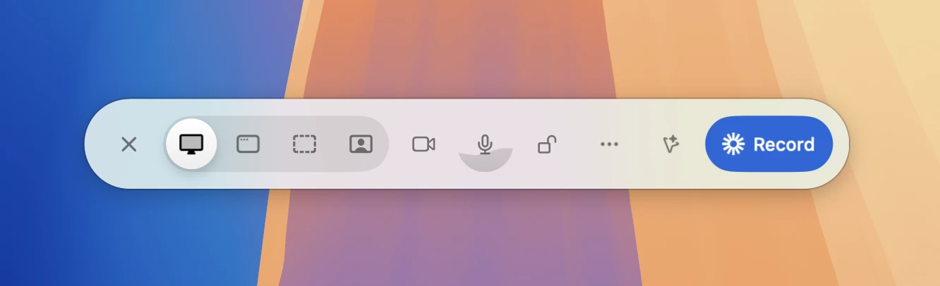 The Loom toolbar.