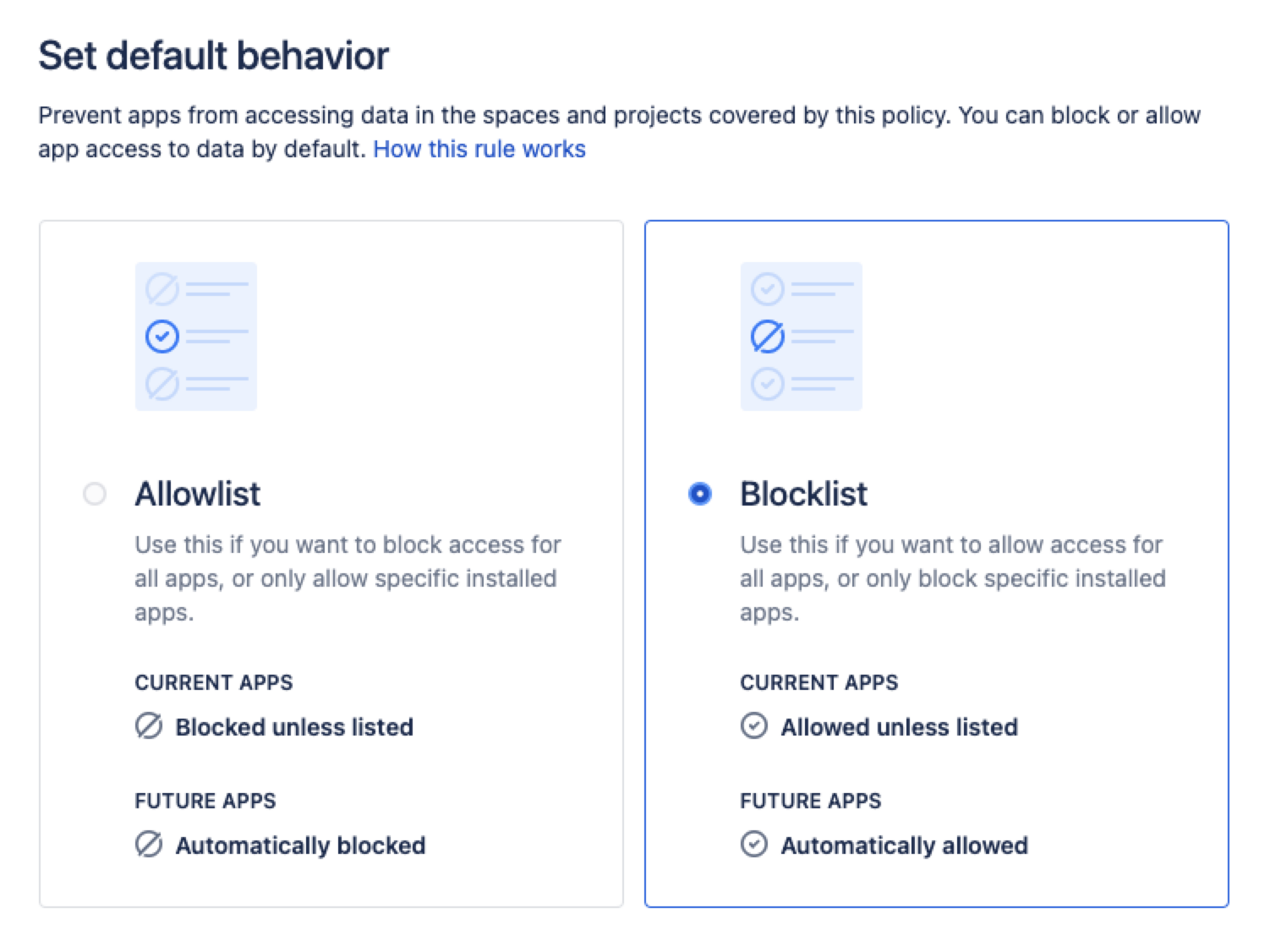 Block app access Atlassian Support