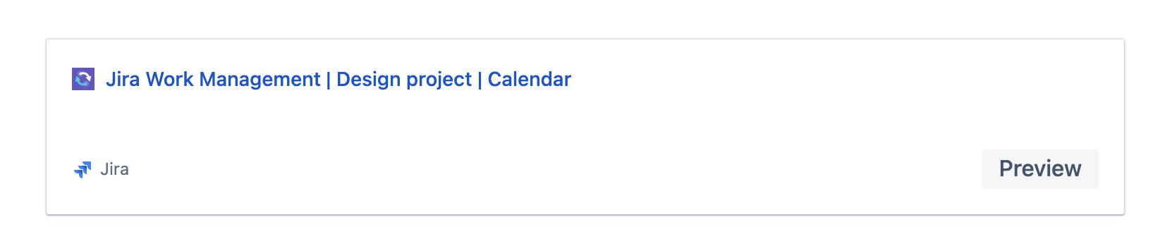 alt="A smart link card for the calendar."