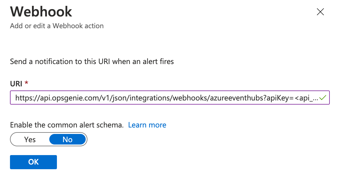 Microsoft Azure Event Hubs Webhook