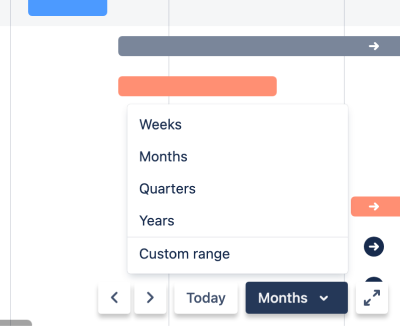 Jira Software Cloud の Advanced Roadmaps でタイムライン ビューを変更する方法をご確認ください