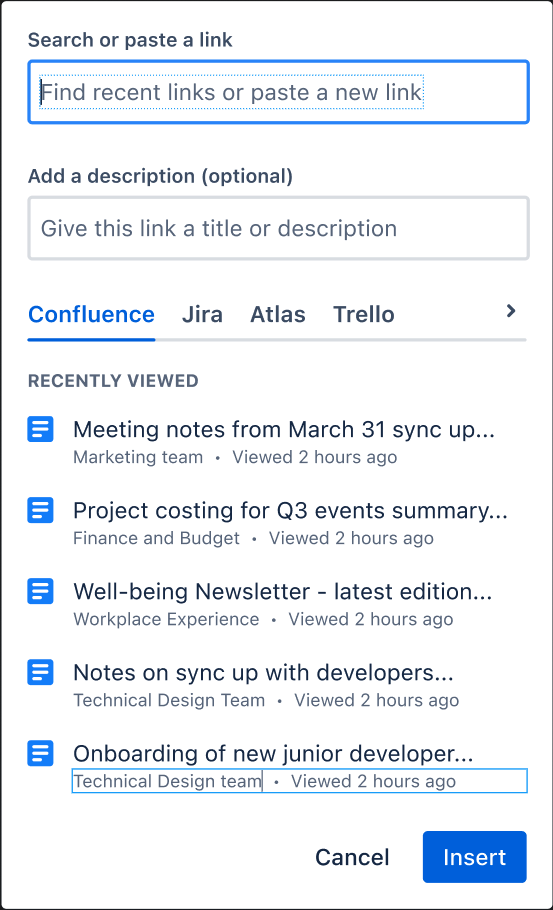 Smart Links in Confluence Confluence Cloud Atlassian Support