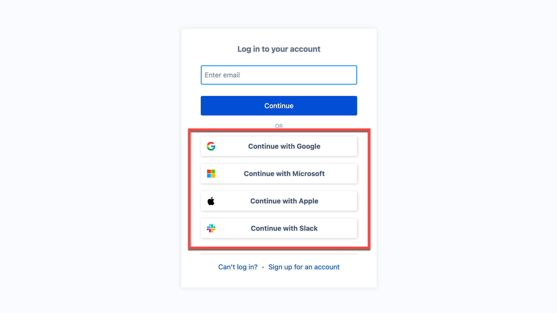 Log in with a thirdparty account Atlassian Support