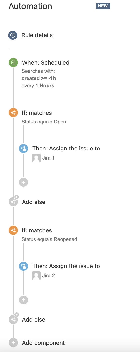 Automation rule visual