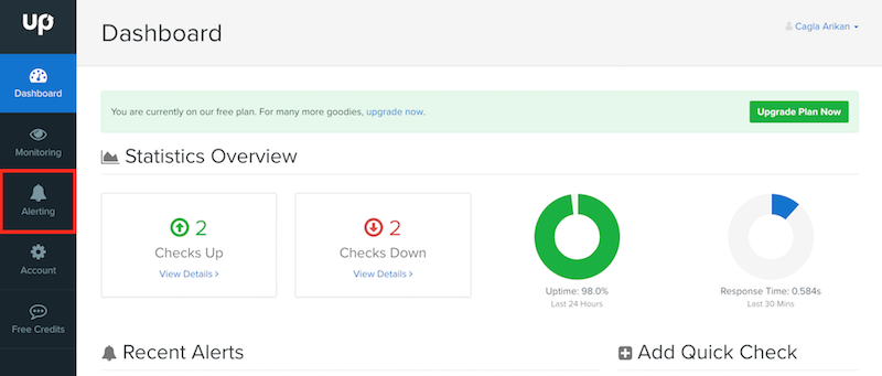 Uptime dashboard