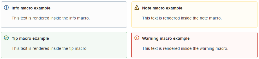 Legacy editor panel macro examples