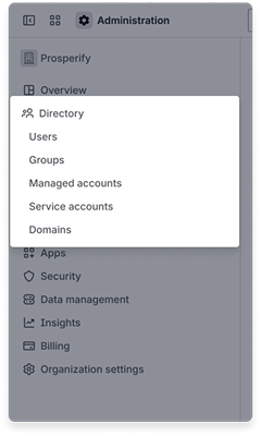 Directory page in Atlassian Administration, which is the second item in the primary navigation.