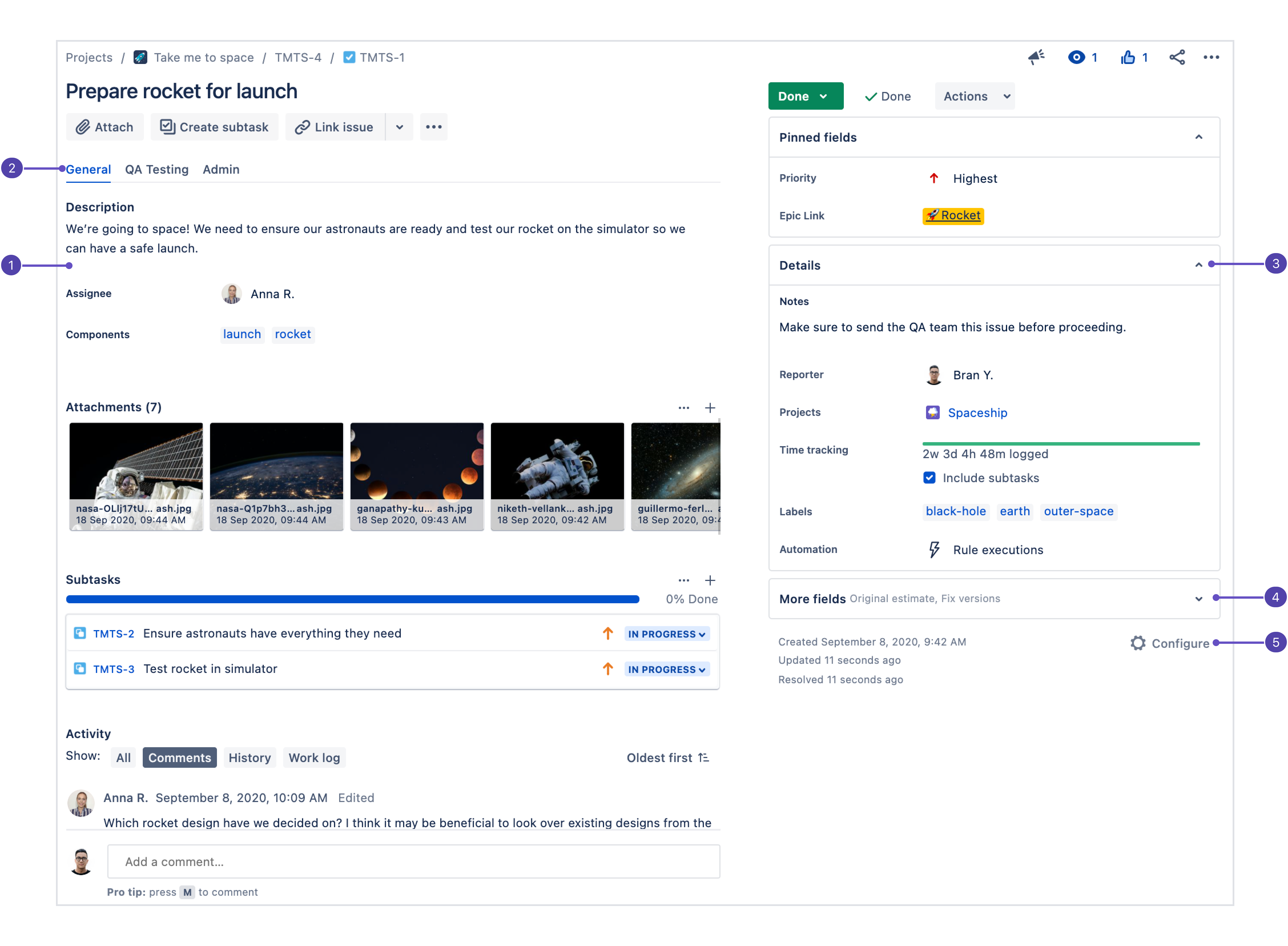 Update details on a Jira issue
