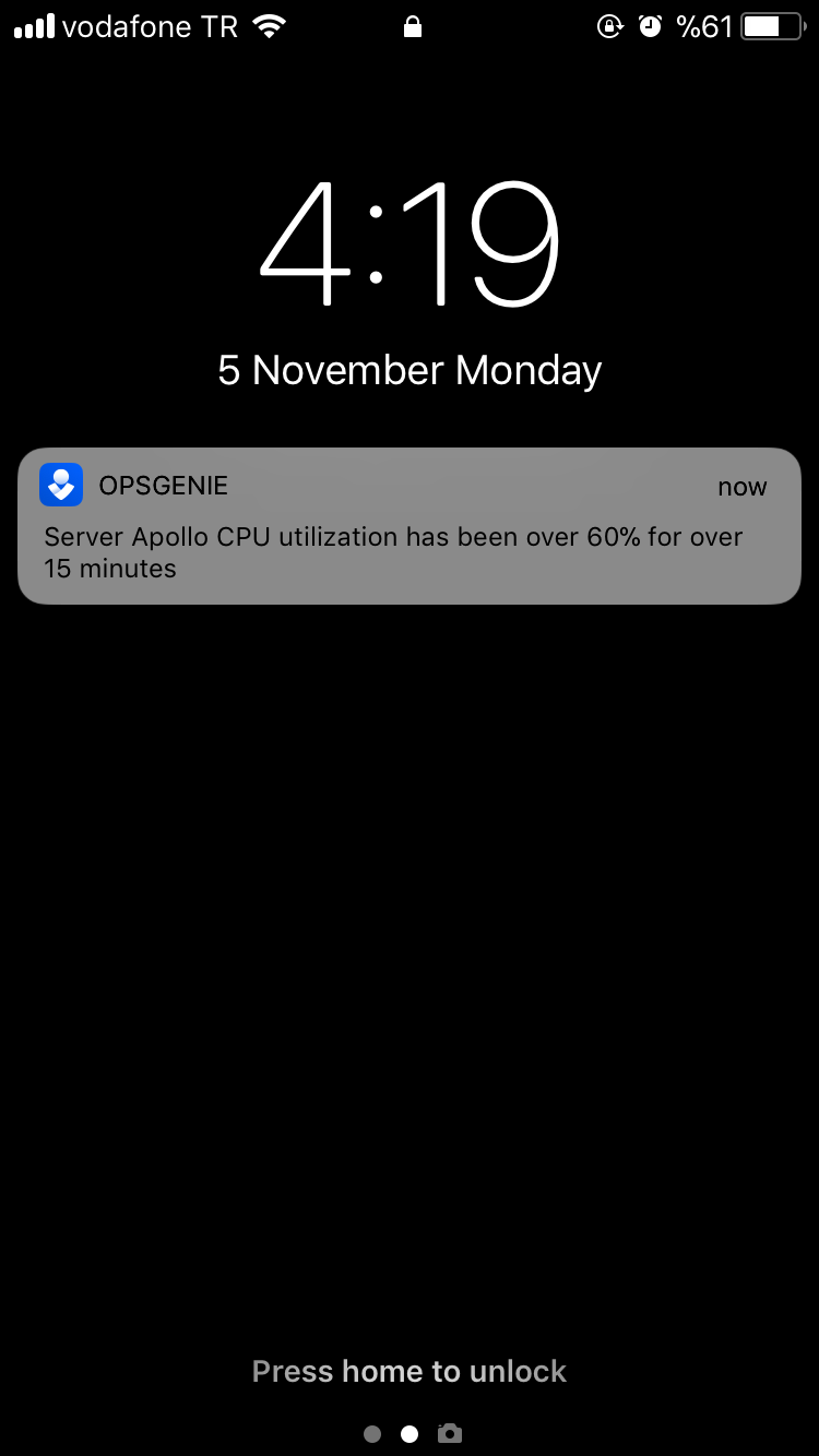 First notification