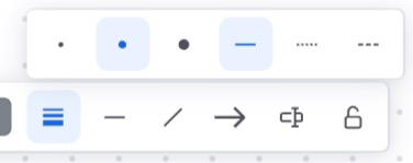 中と実線が選択されているストローク オプション。