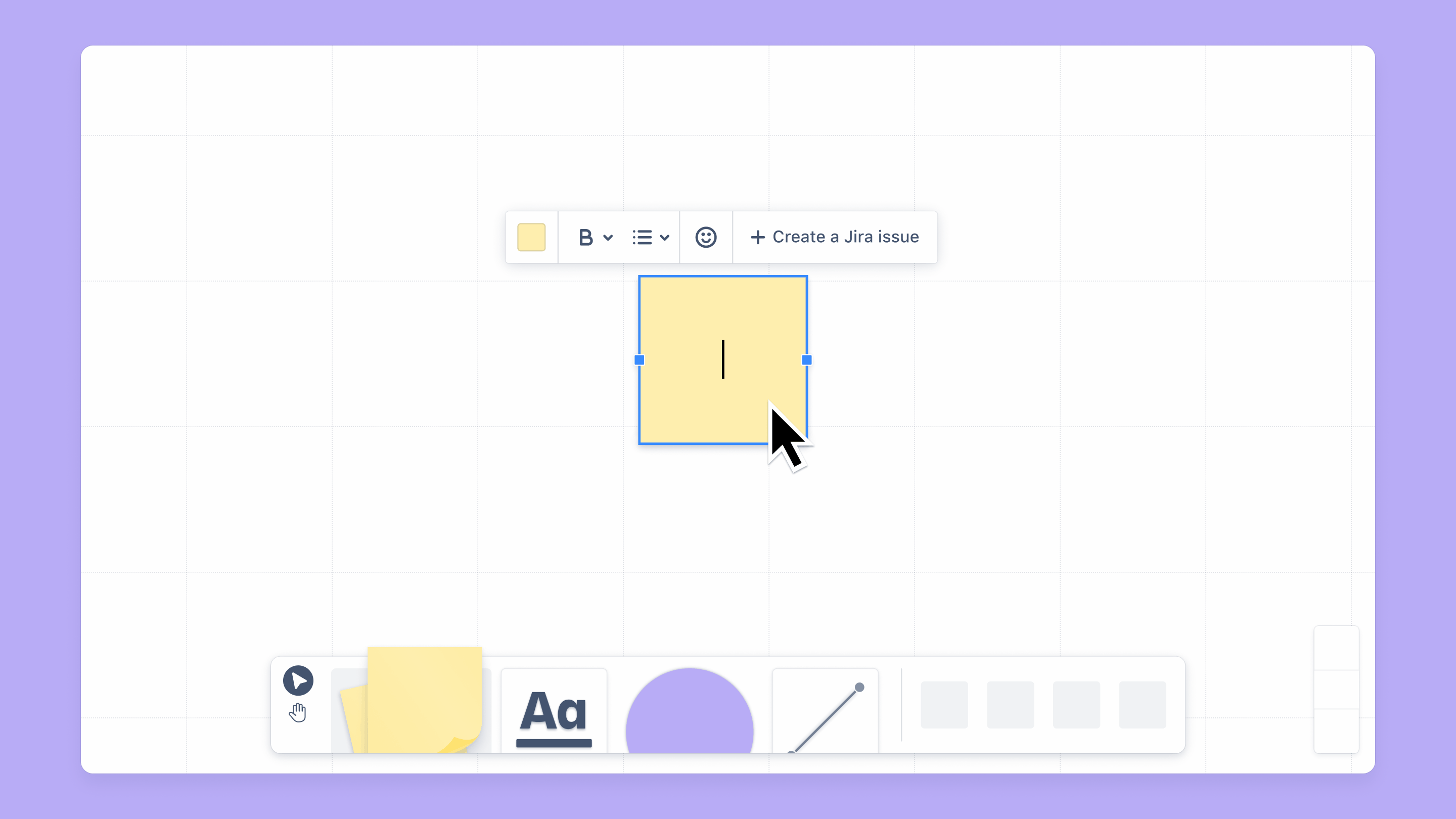 付箋のオプションを表示する