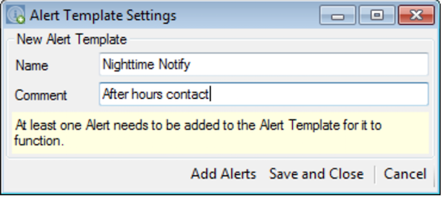 ConnectWise Automate alert template settings