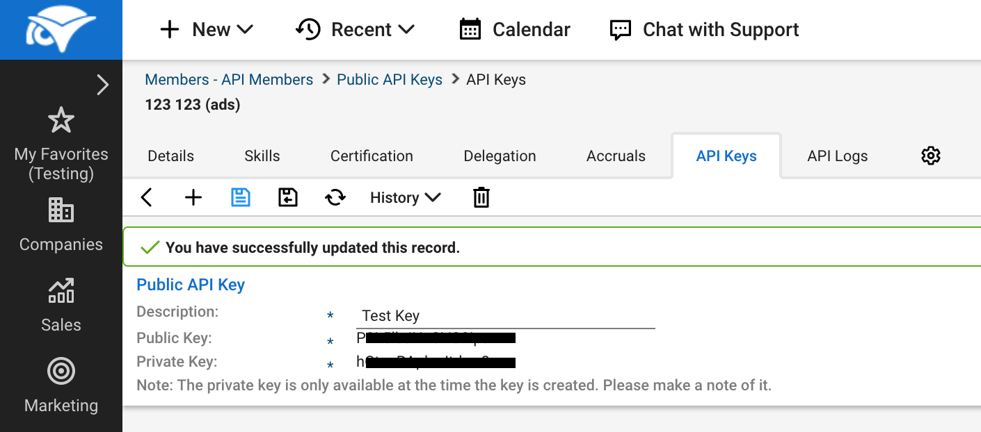 ConnectWise Manage 公開非公開キー