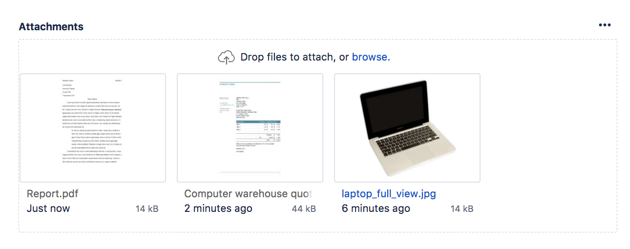 コンピューターの購入に関する見積もり、画像、レポートが示された課題の添付パネル。