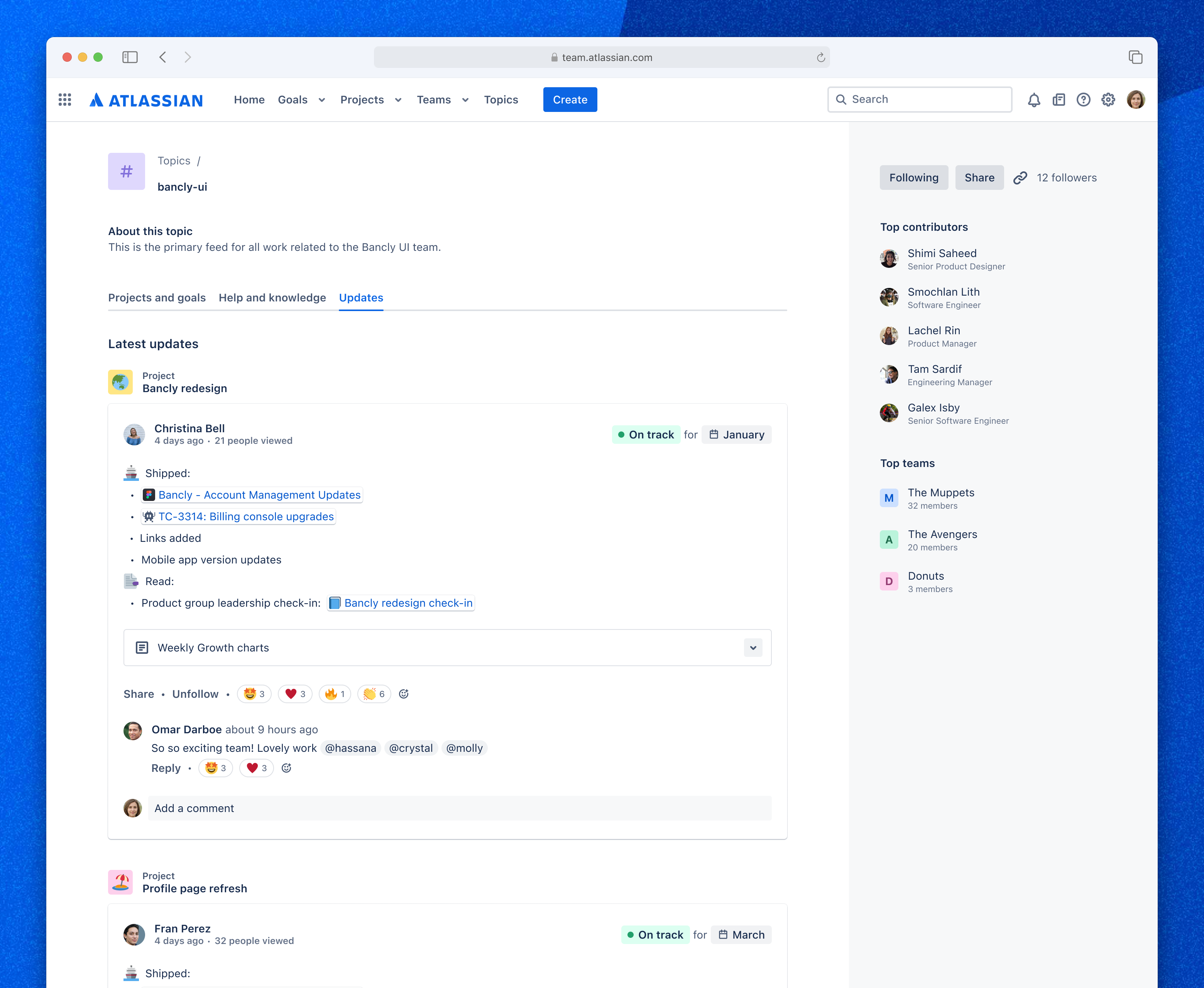 Atlassian Home のトピック ページの更新フィード。