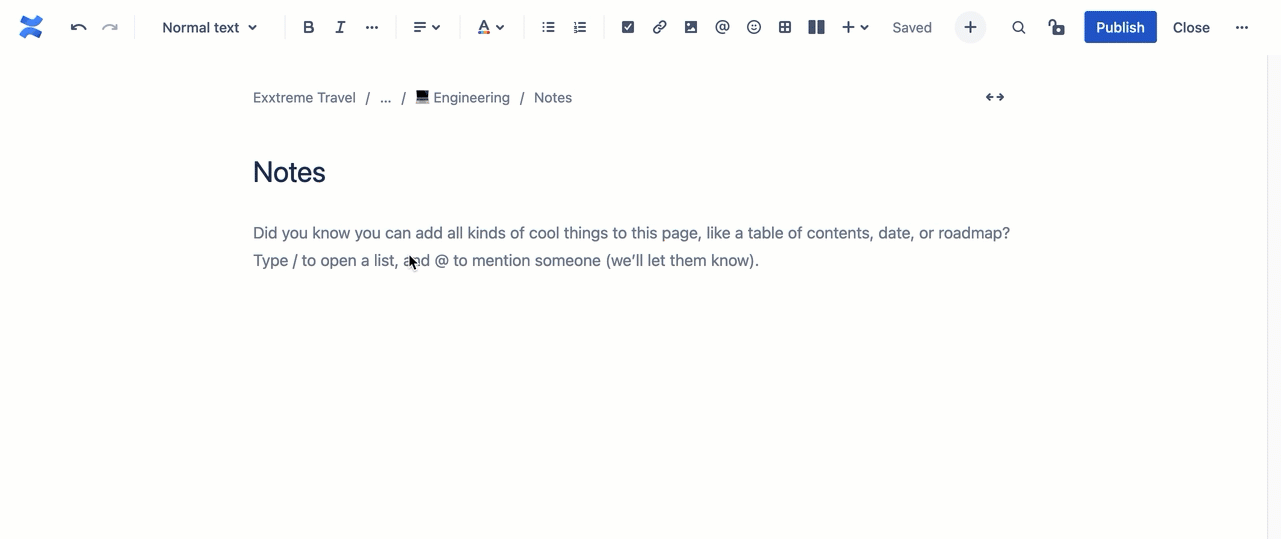 Format your page Confluence Cloud Atlassian Support
