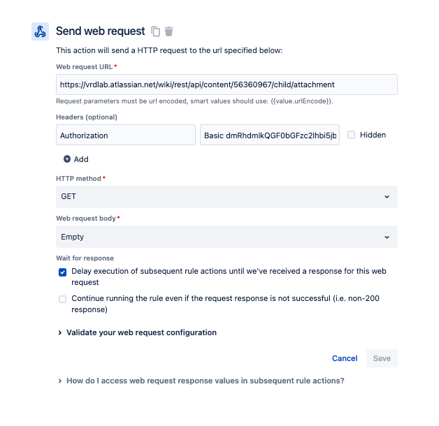 Send web request