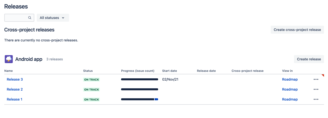 View and edit releases in Advanced Roadmaps | Jira Software Cloud ...