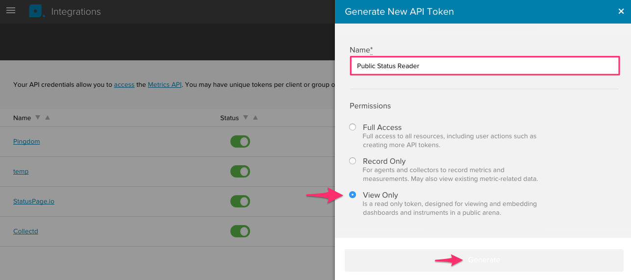 API トークンの生成方法