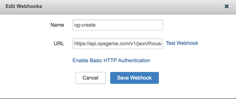 ThousandEyes の Webhook 編集