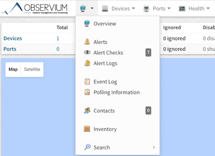 Observium での連絡先の追加