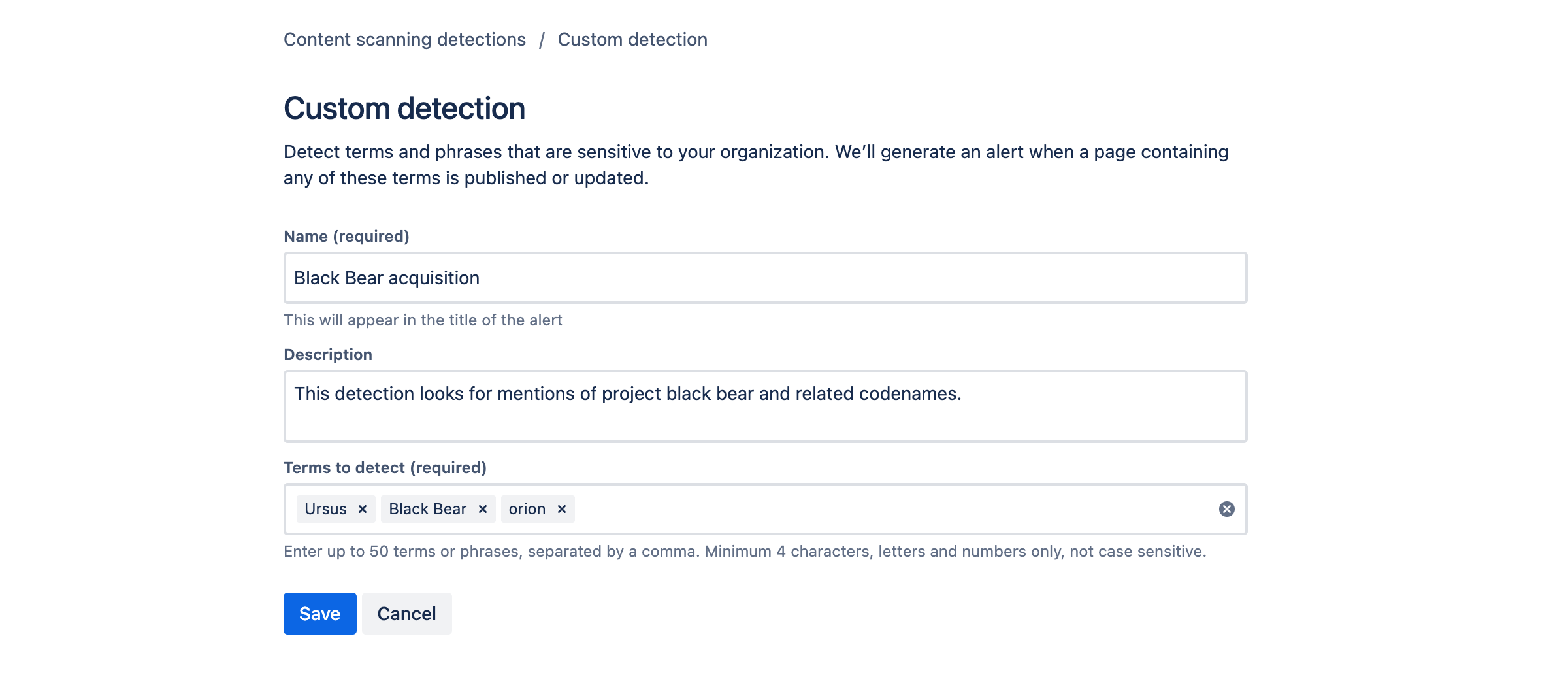 Create a custom detection | Atlassian Support