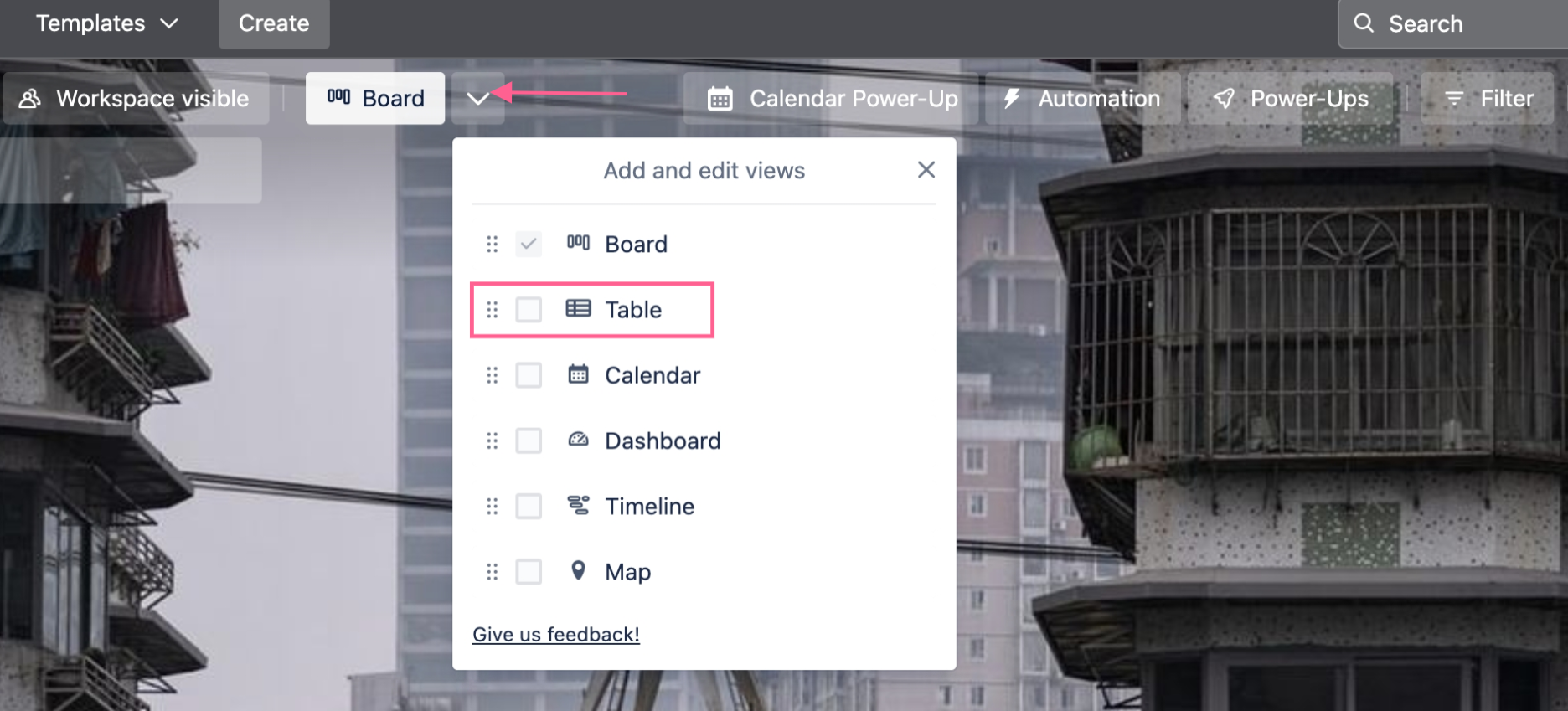Workspace Table View Trello Atlassian Support