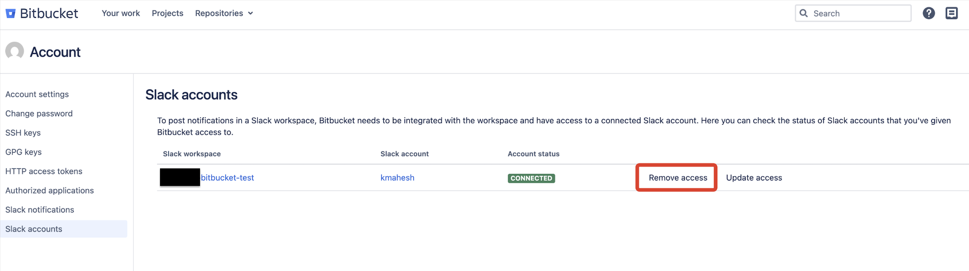 Manage Slack accounts remove access