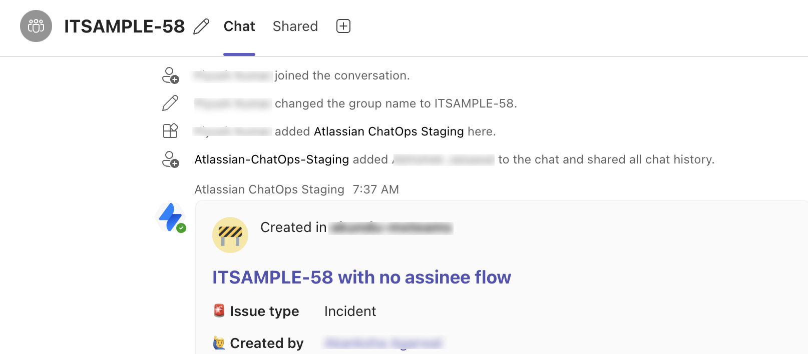 アクセス可能なチャットにおける Microsoft Teams アプリの読み取り、インストール、アップグレード、アンインストールのために ChatOps が必要とする権限