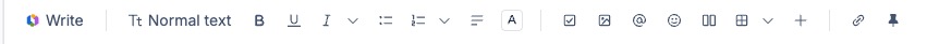 The Confluence toolbar pinned to the top of the editor.