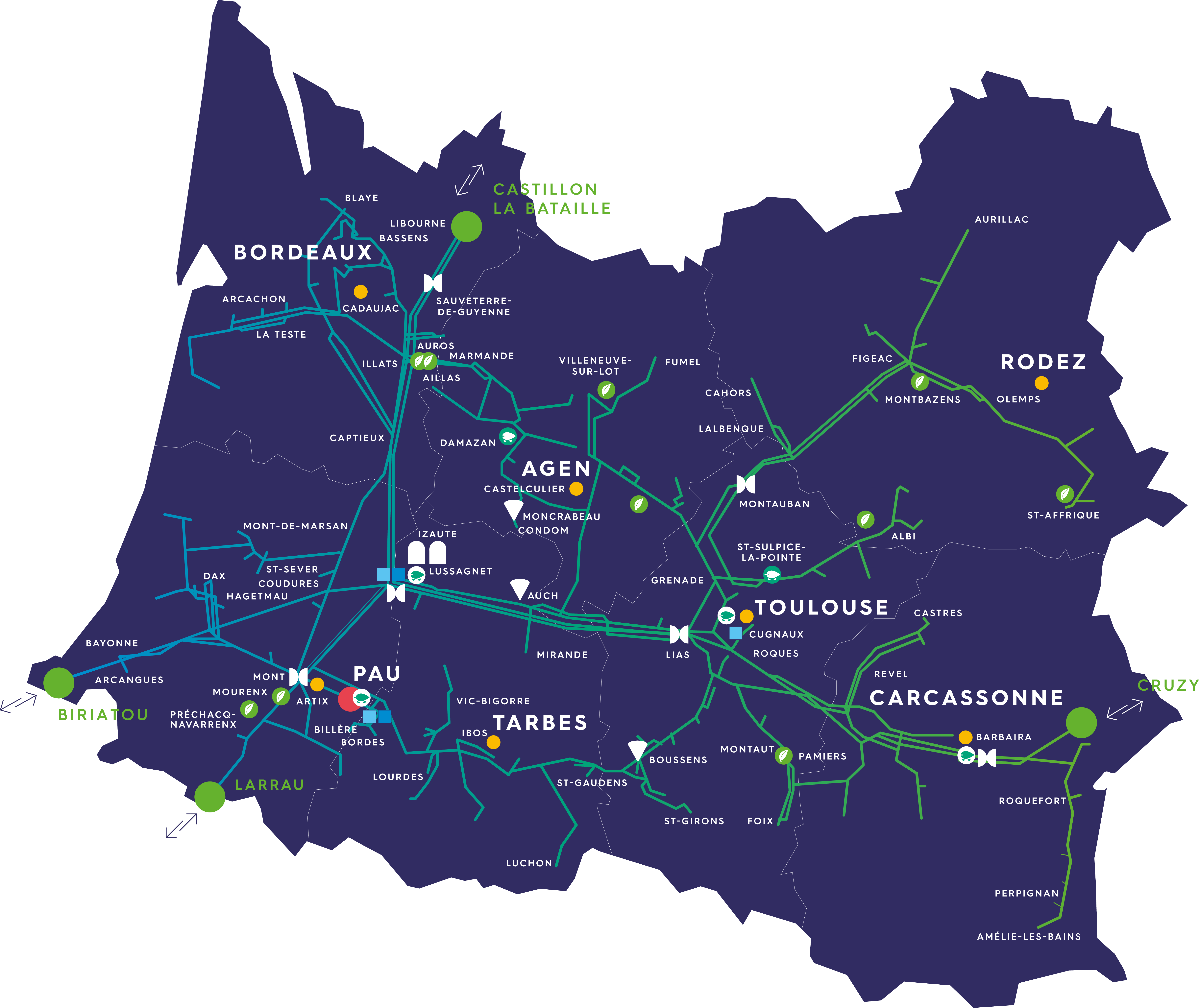 Carte réseau sans légende 2025