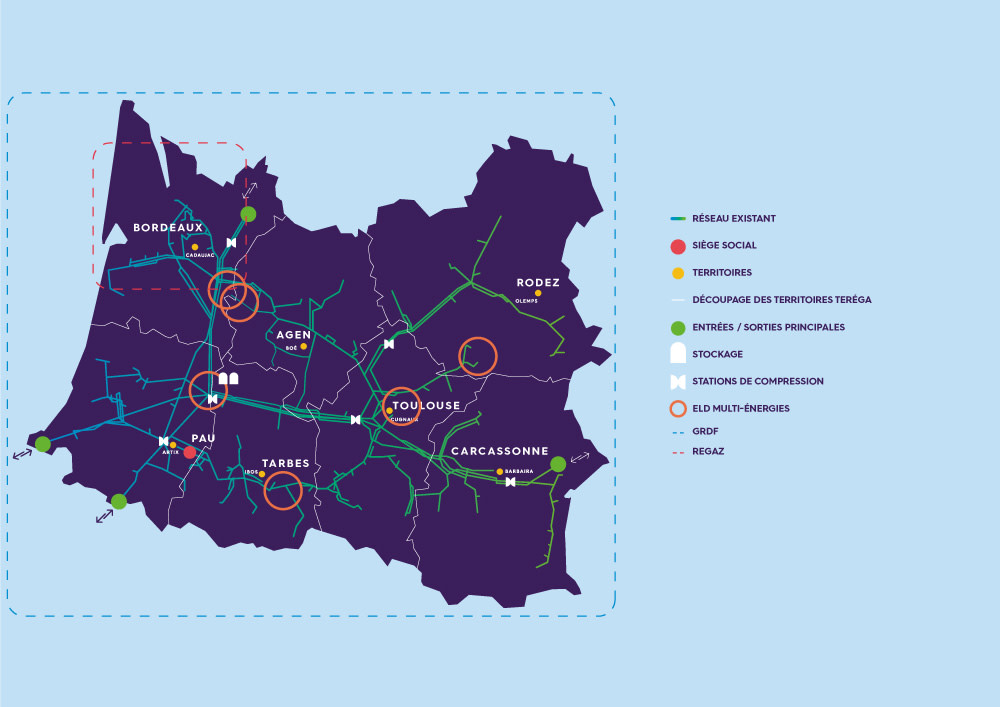 Réseau Teréga pour les distributeur