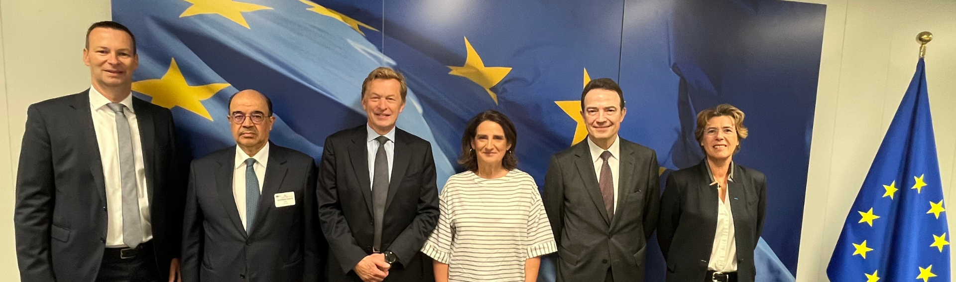 Executive Vice-President of the European Commission Teresa Ribera receives H2med Consortium leaders to be informed of the advancement of the European hydrogen corridor.