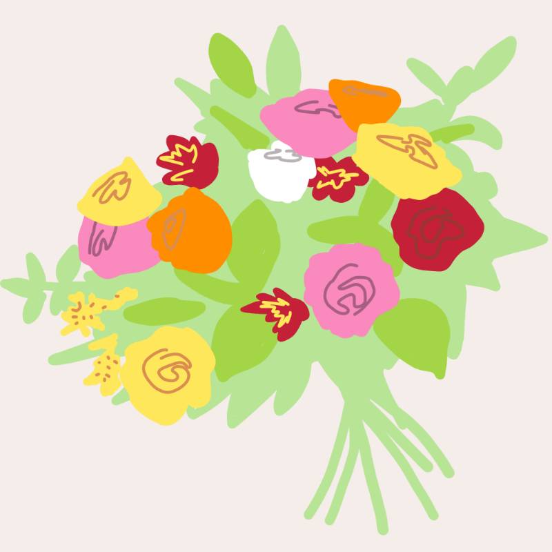7 flowers clipart