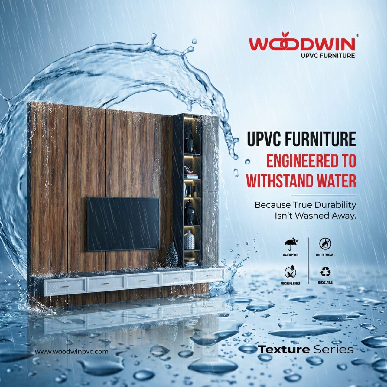 Waterproof TV Cabinet for Indian Homes: Why Woodwin uPVC Furniture Is the Best Choice