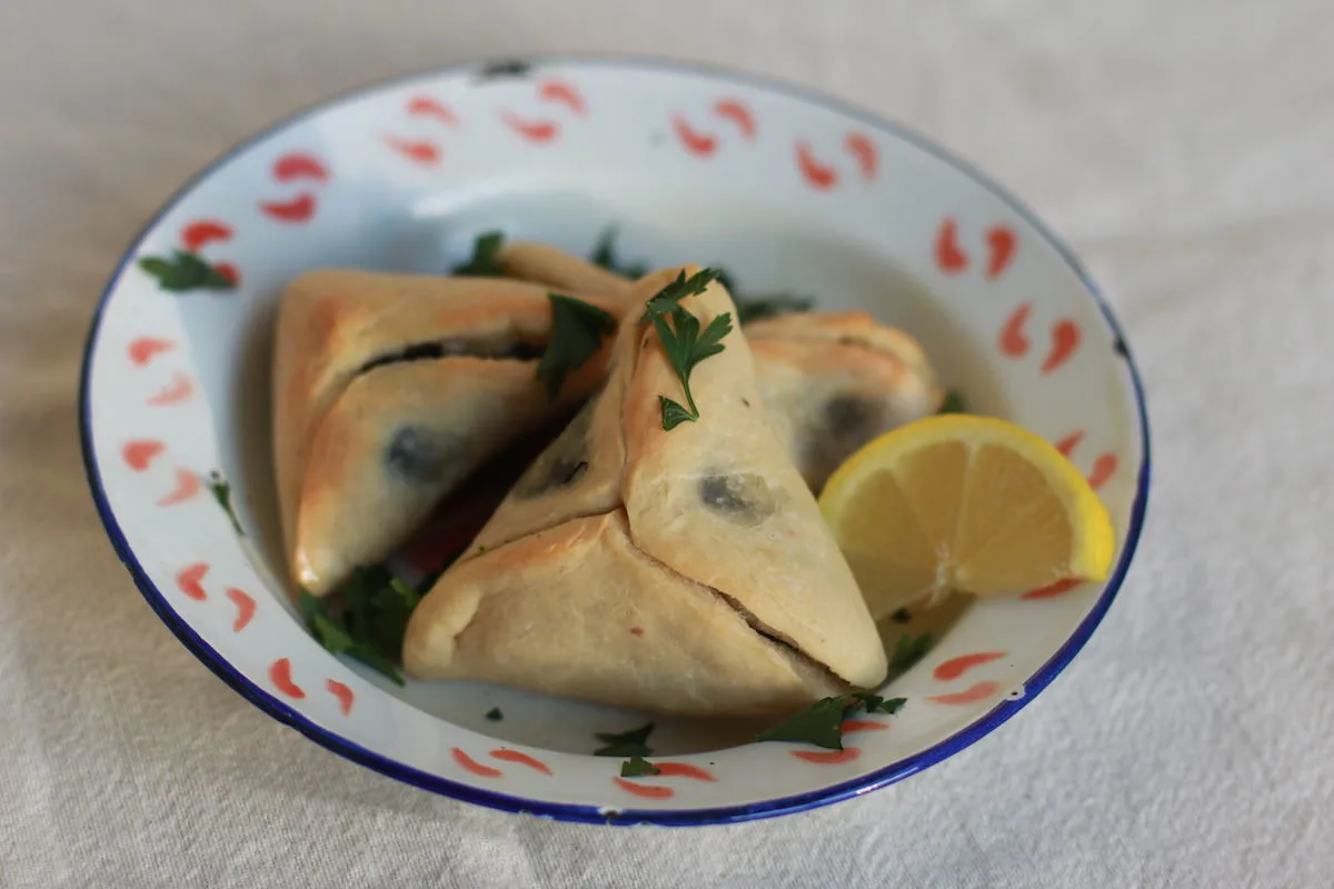 Lebanese Spinach Pies - small plate.jpg
