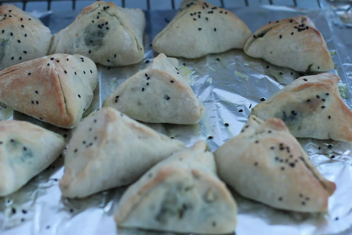 Lebanese Spinach Pies - oven.jpg
